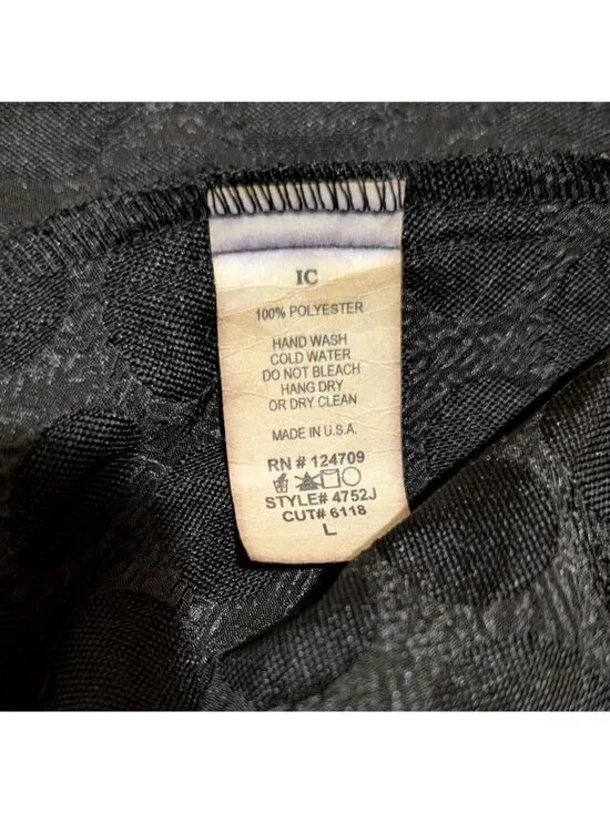 IC By Connie K Jacket Womens Large Black Textured Circle Made In USA Size L - Picture 3 of 7